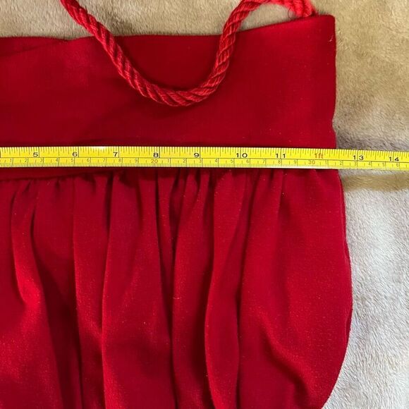 Red Hat Society Rope Strap Shoulder Bag Red Purple Snap Button Closure Purse - Picture 2 of 7
